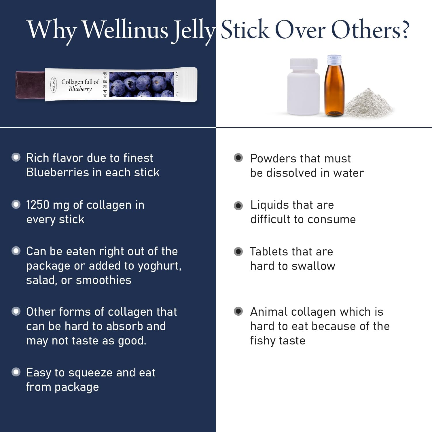 Korean Beauty Collagen, Jelly Stick, Marine Collagen, Fast Absorbing, Snack, Ultra-Low Weight Molecular Marine Collagen, HACCP Certified, 22.05 oz/Pack of 25