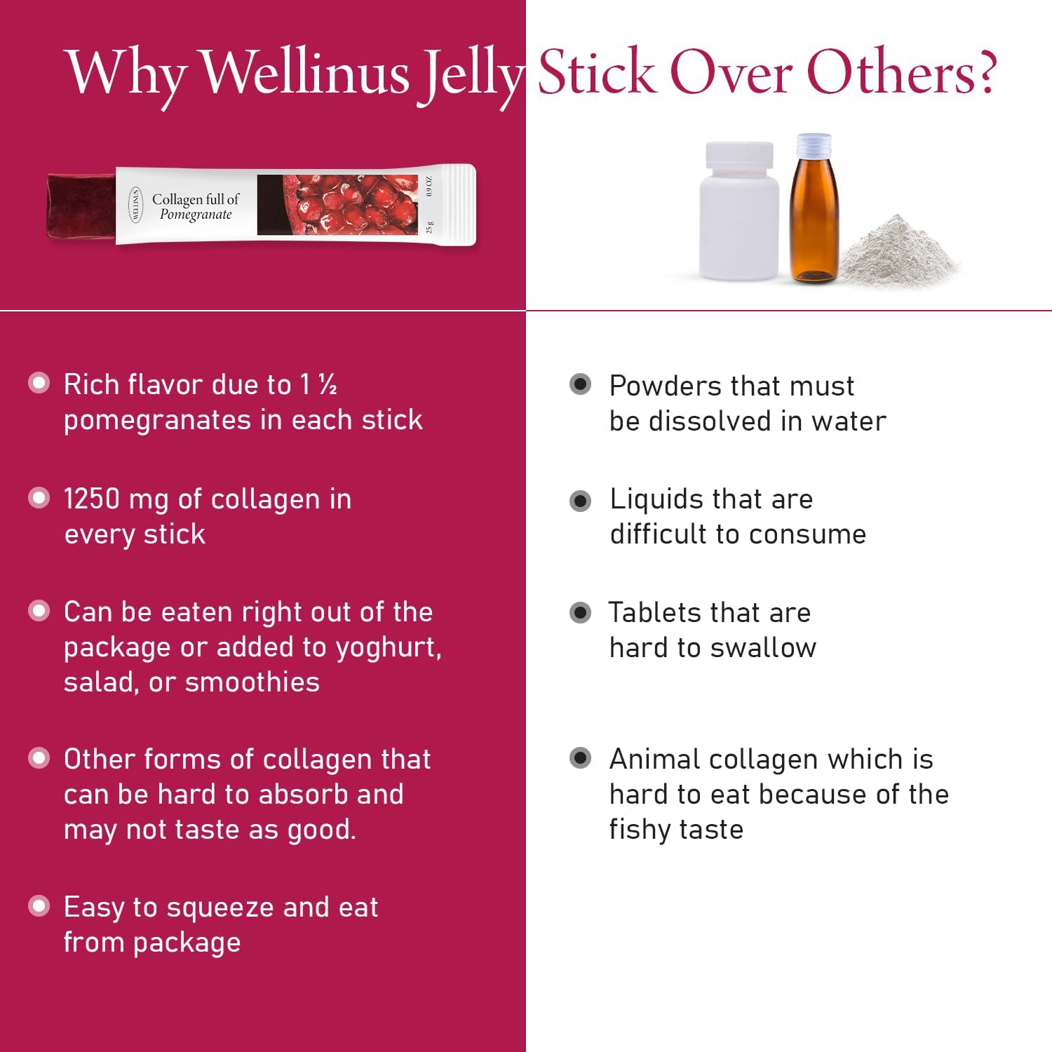 Korean Beauty Collagen, Jelly Stick, Marine Collagen, Fast Absorbing, Snack, Ultra-Low Weight Molecular Marine Collagen, HACCP Certified, 22.05 oz/Pack of 25