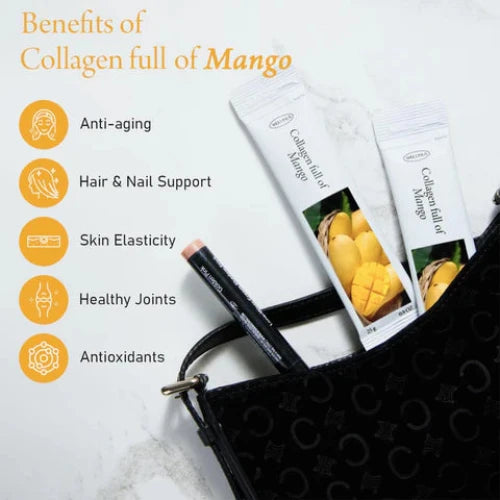 Korean Beauty Collagen, Jelly Stick, Marine Collagen, Fast Absorbing, Snack, Ultra-Low Weight Molecular Marine Collagen, HACCP Certified, 22.05 oz/Pack of 25