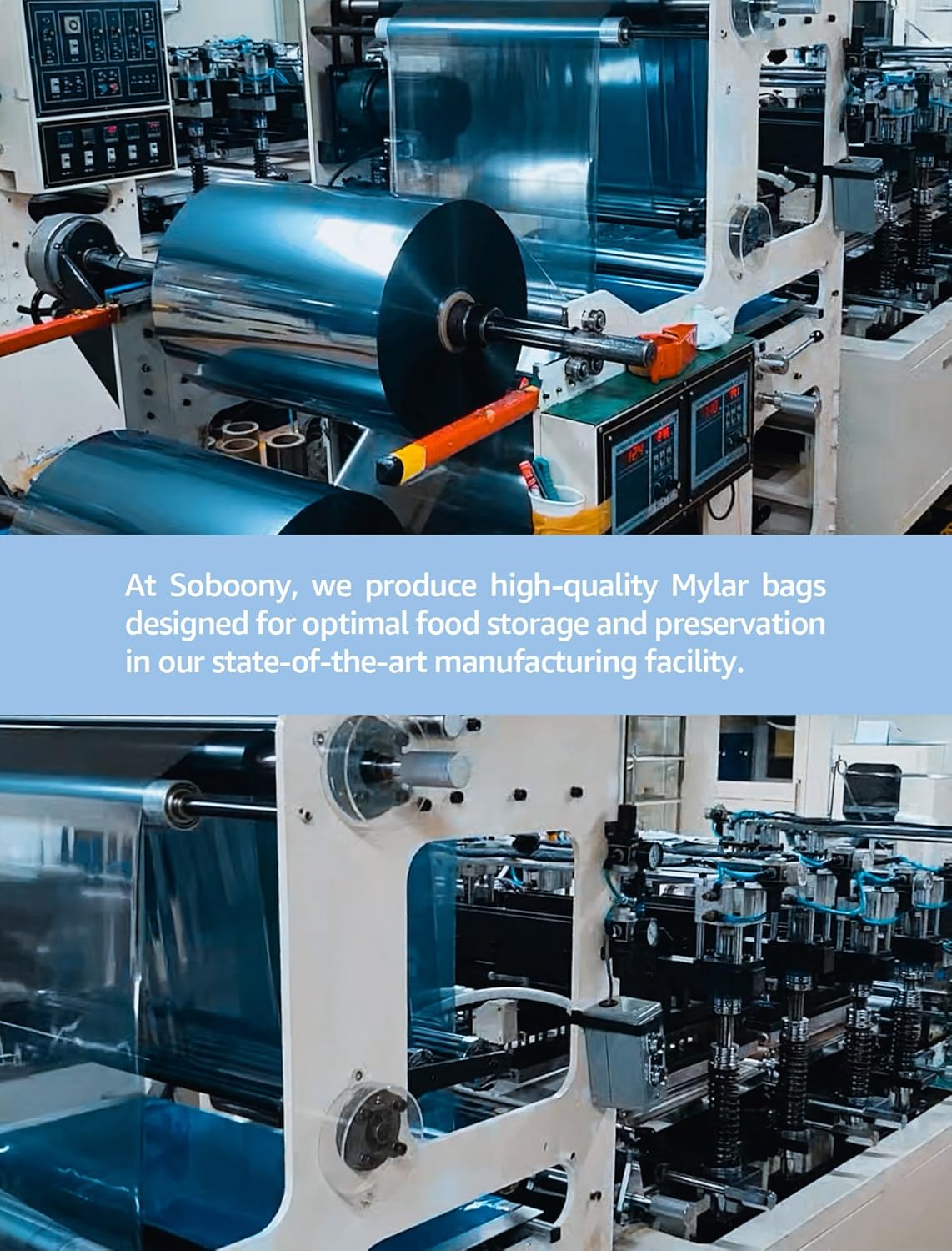 Mylar Bags for Food Storage with Resealable Zipper & Aluminum Foil Pouch