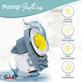 GARP W10724439, W10876537 Drain Pump for Dishwashers Compatible with GE and Whirlpool