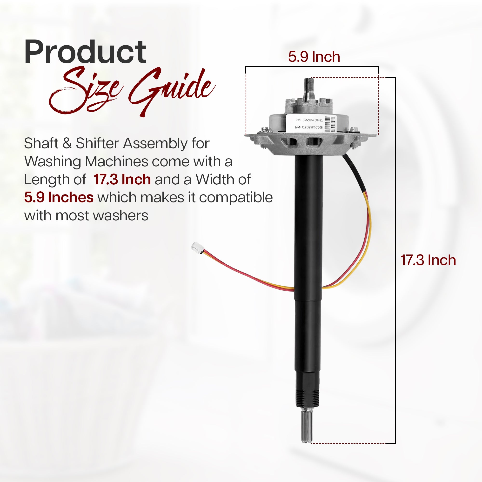 GARP WH38X10017 Drive Shaft and Shifter Assembly for Washing Machines Compatible with GE