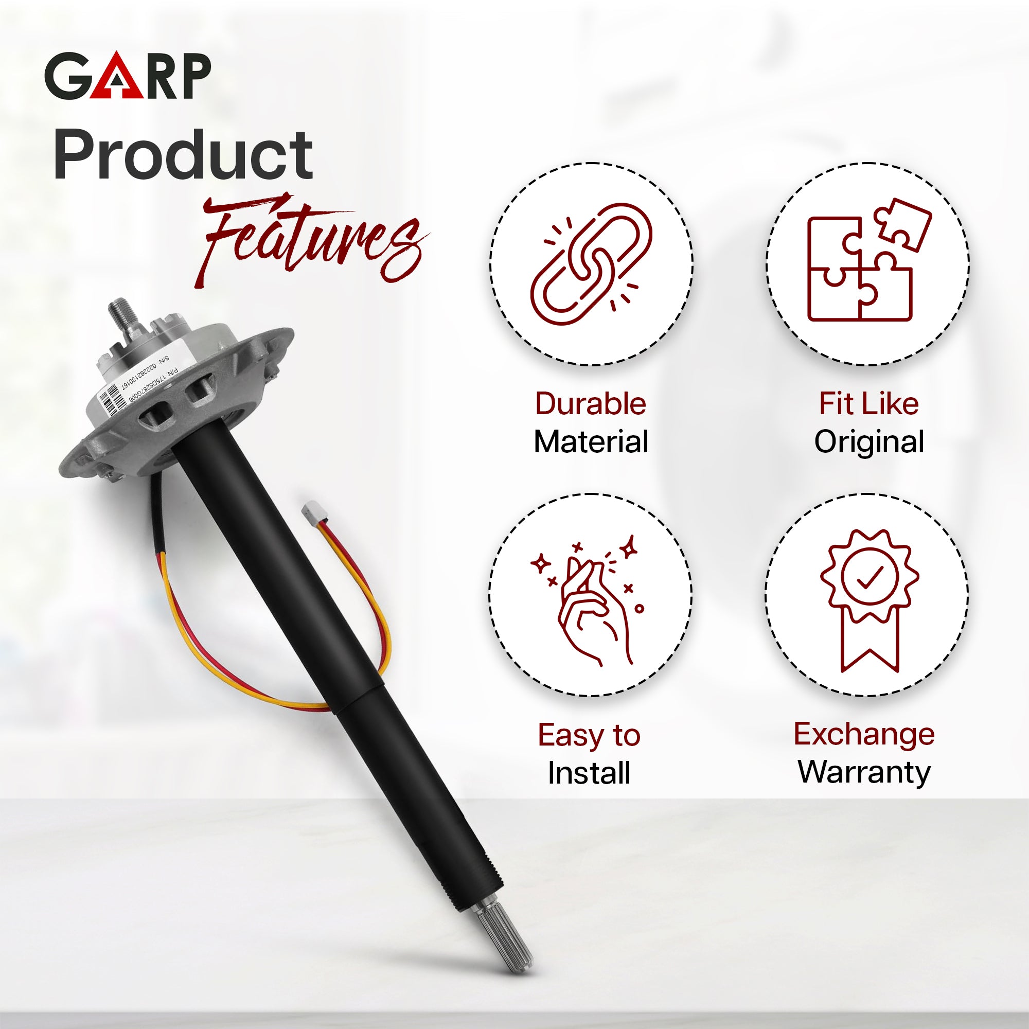 GARP WH38X10017 Drive Shaft and Shifter Assembly for Washing Machines Compatible with GE