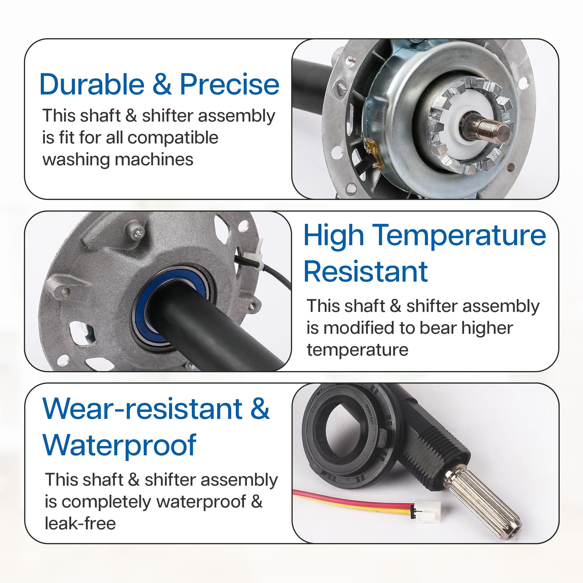 GARP WH38X10019 Shaft and Tube Assembly for Washing Machines Compatible with GE