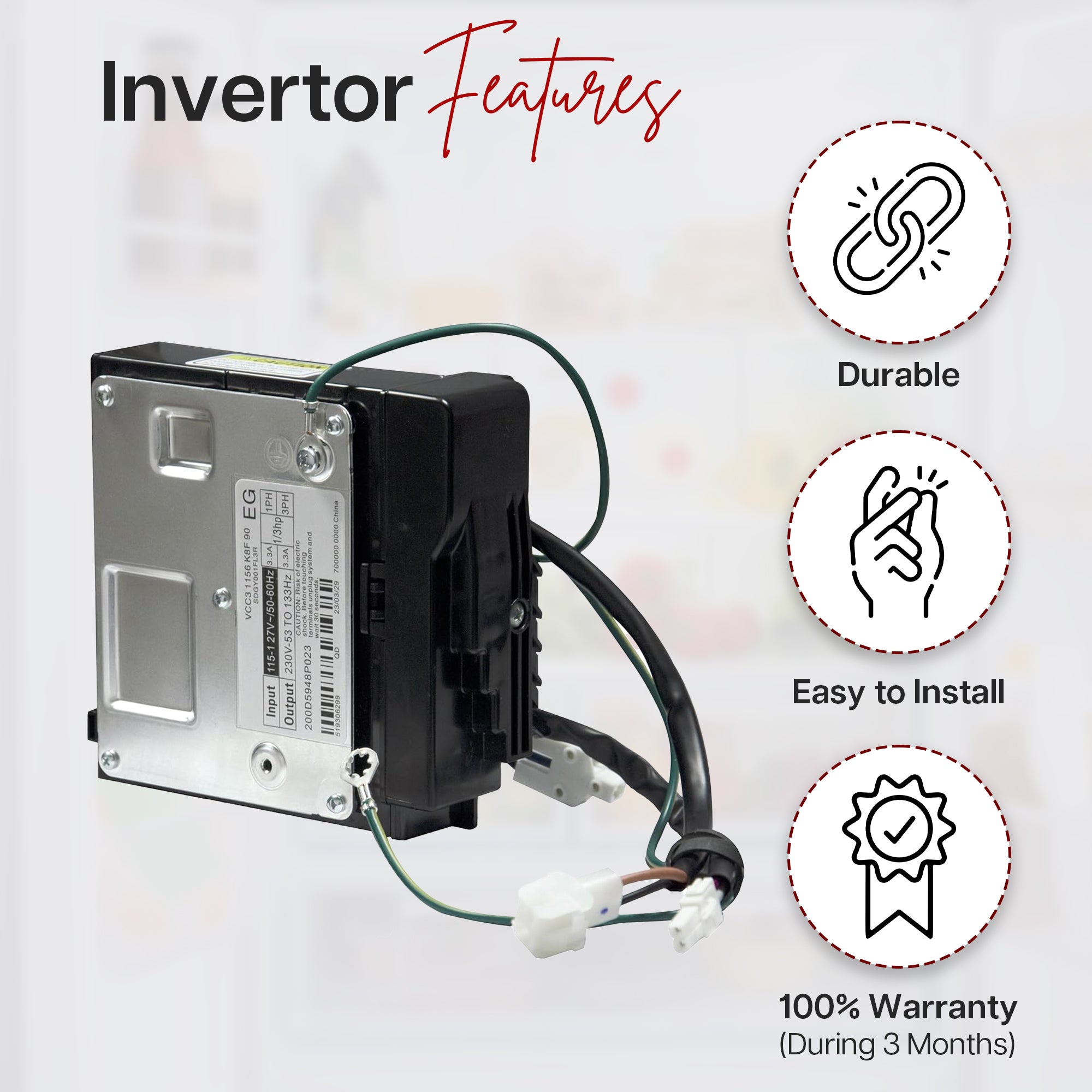 GARP WR49X10283, AP5669522 Inverter Control Board for Refrigerators Compatible with GE