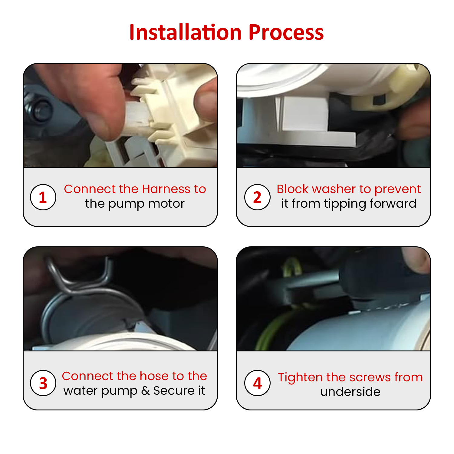 GARP W10130913 Drain Pump Motor for Washing Machines Compatible with Kenmore, Maytag and Whirlpool