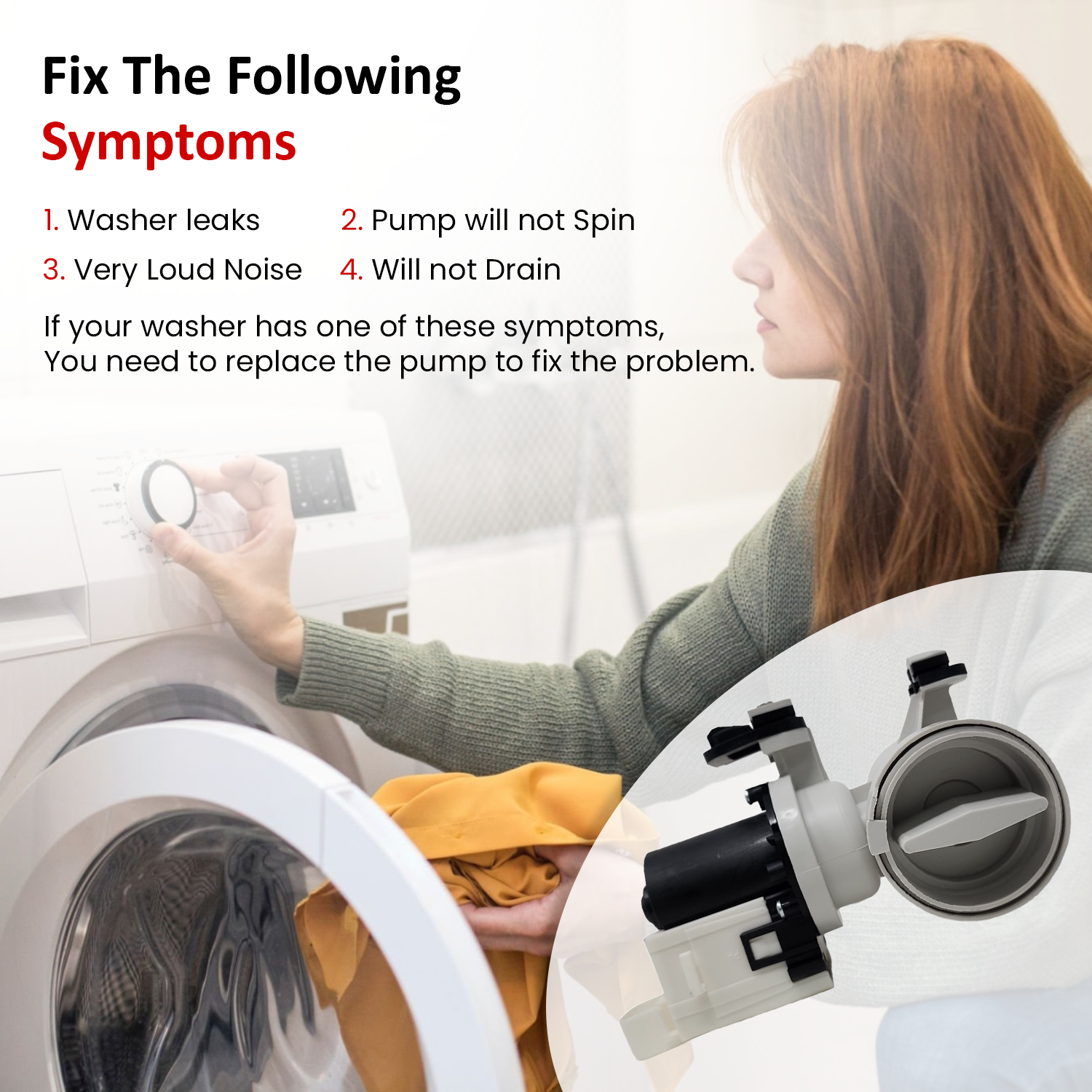 Whirlpool Washer Replacement Pump | W10130913 Whirlpool Washer Replacement Pump | W10130913