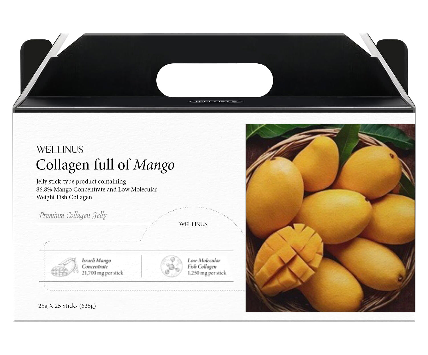 Korean Beauty Collagen, Jelly Stick, Marine Collagen, Fast Absorbing, Snack, Ultra-Low Weight Molecular Marine Collagen, HACCP Certified, 22.05 oz/Pack of 25