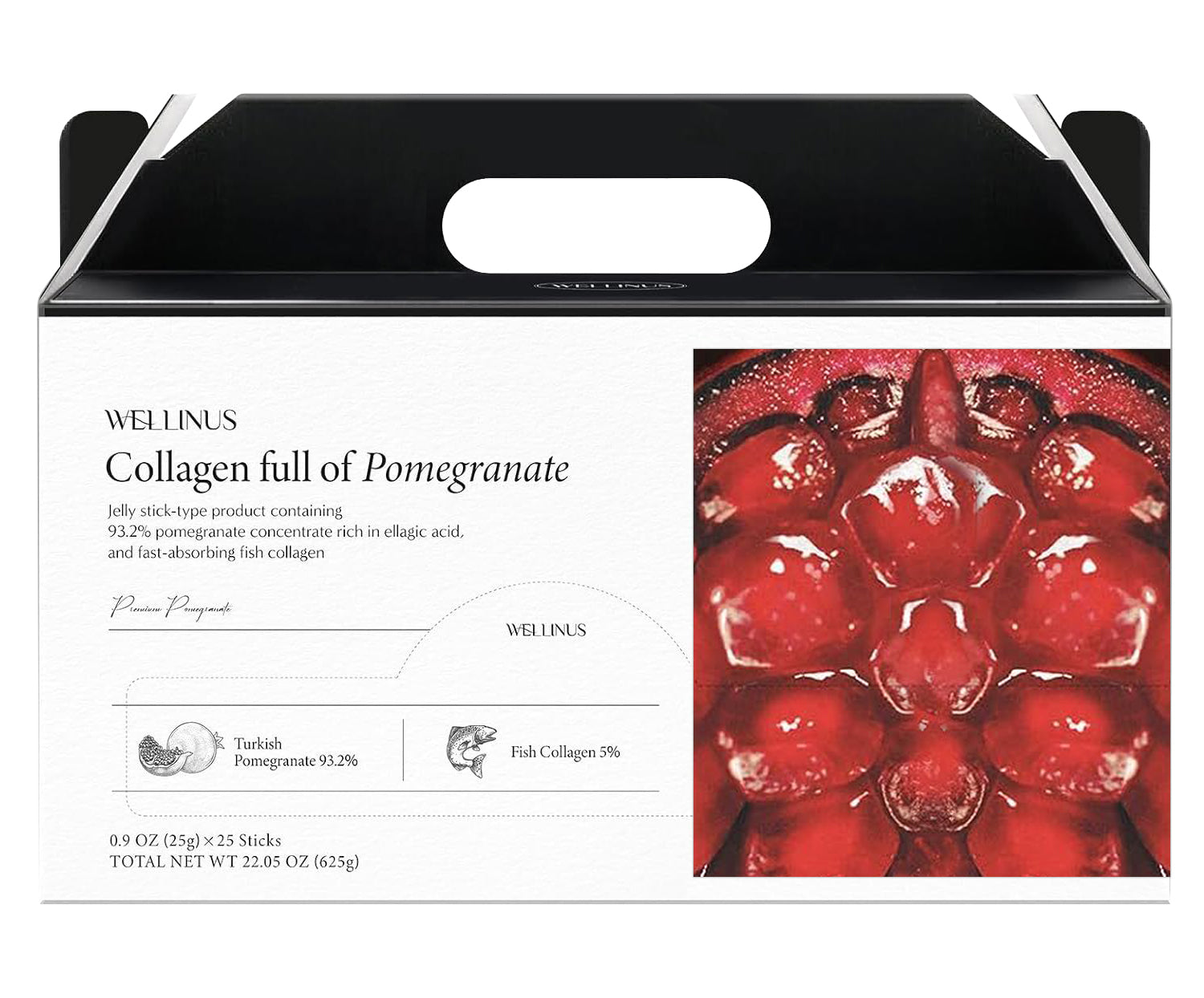 Korean Beauty Collagen, Jelly Stick, Marine Collagen, Fast Absorbing, Snack, Ultra-Low Weight Molecular Marine Collagen, HACCP Certified, 22.05 oz/Pack of 25