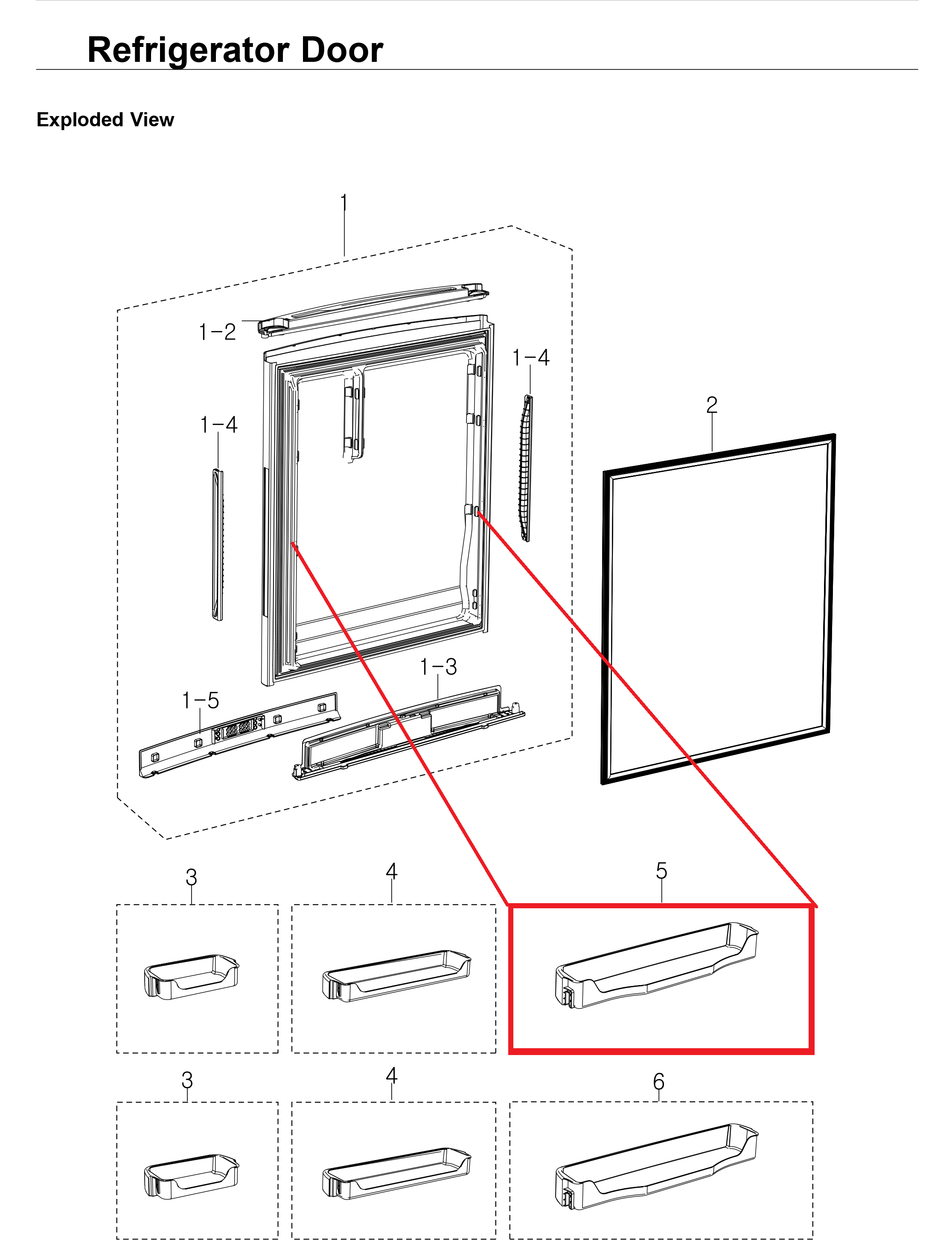 Samsung DA63-01262B Refrigerator Right Door Bin Genuine Original Equipment