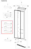 Samsung DA97-11500A Refrigerator Right/Middle Door Bin