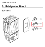 Samsung DA97-11478A Refrigerator Left  Door Middle Bin