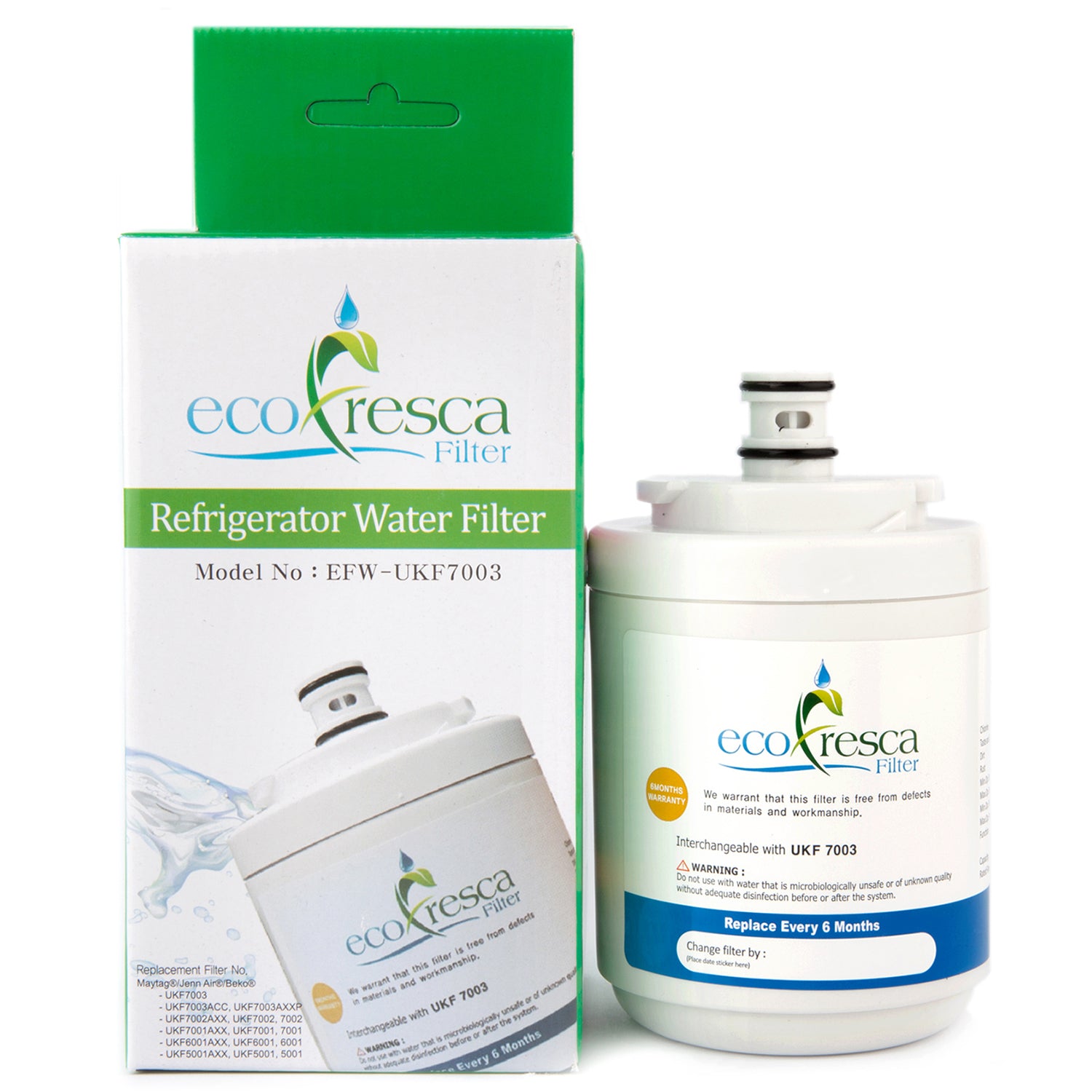 EcoFresca EFW-UKF7003 Maytag Refrigerator Replacement Water Filter