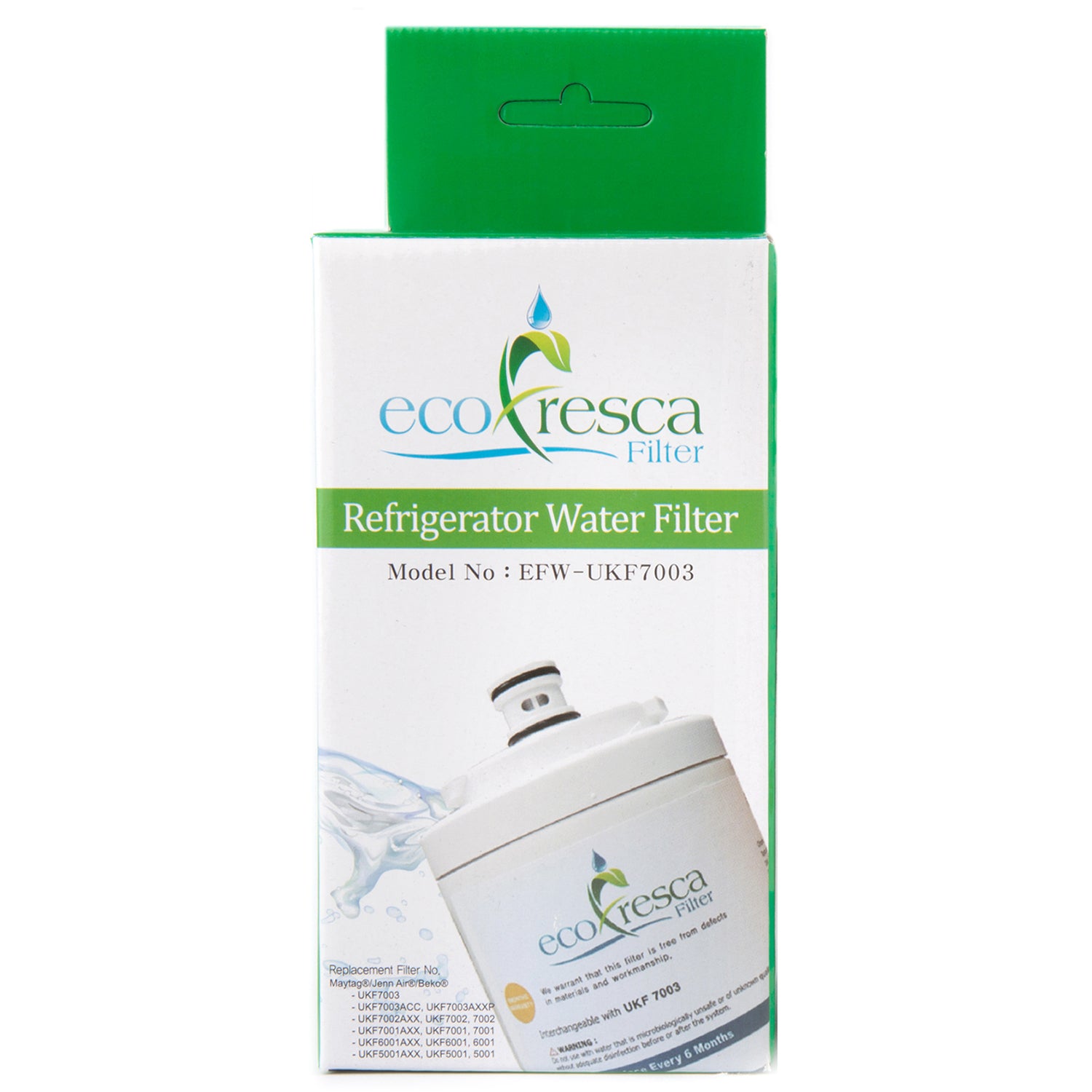 EcoFresca EFW-UKF7003 Maytag Refrigerator Replacement Water Filter