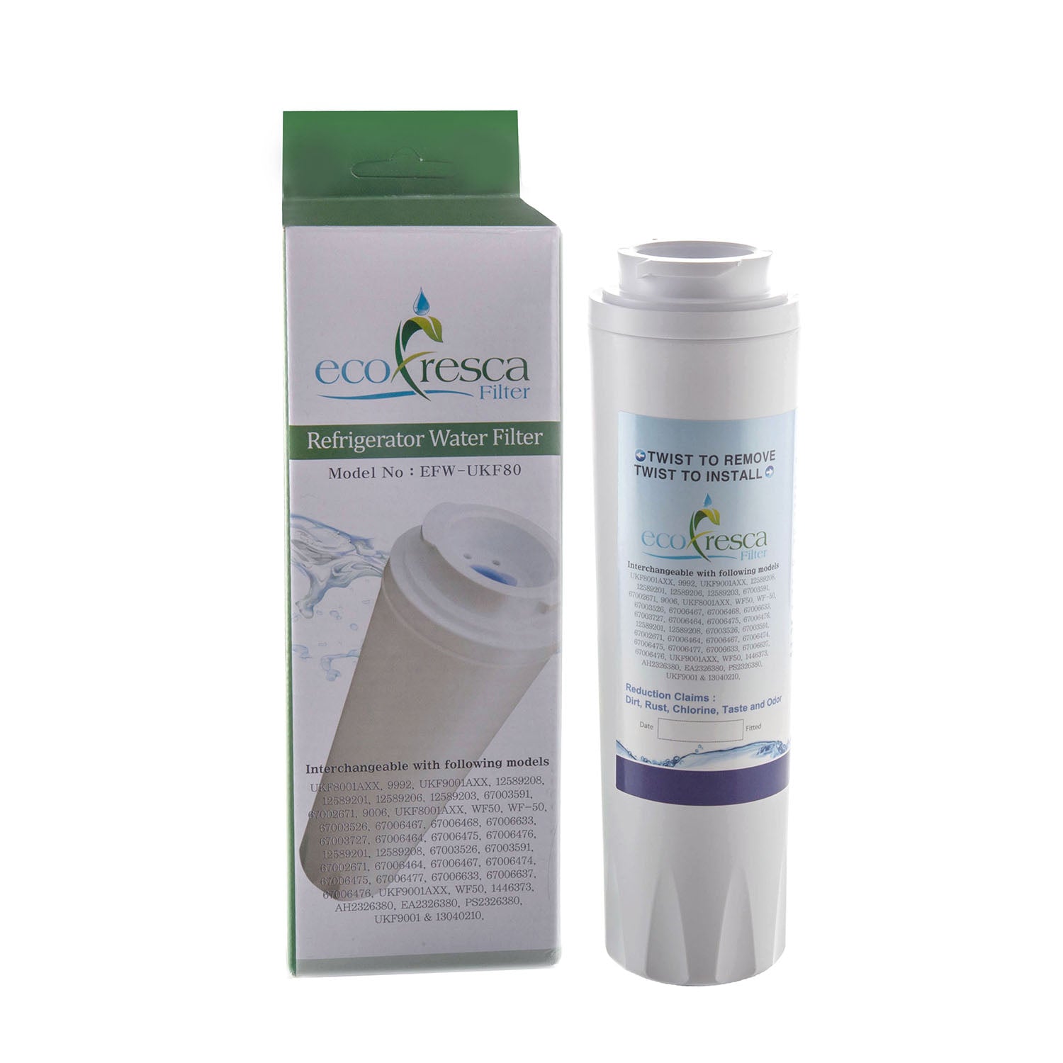 EcoFresca EFW-UKF80 Maytag Refrigerator Replacement Water Filter