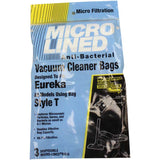 Eureka Compatible Style T Turbo 970  & 980 Series Canister 3 Pack Bags 61555B