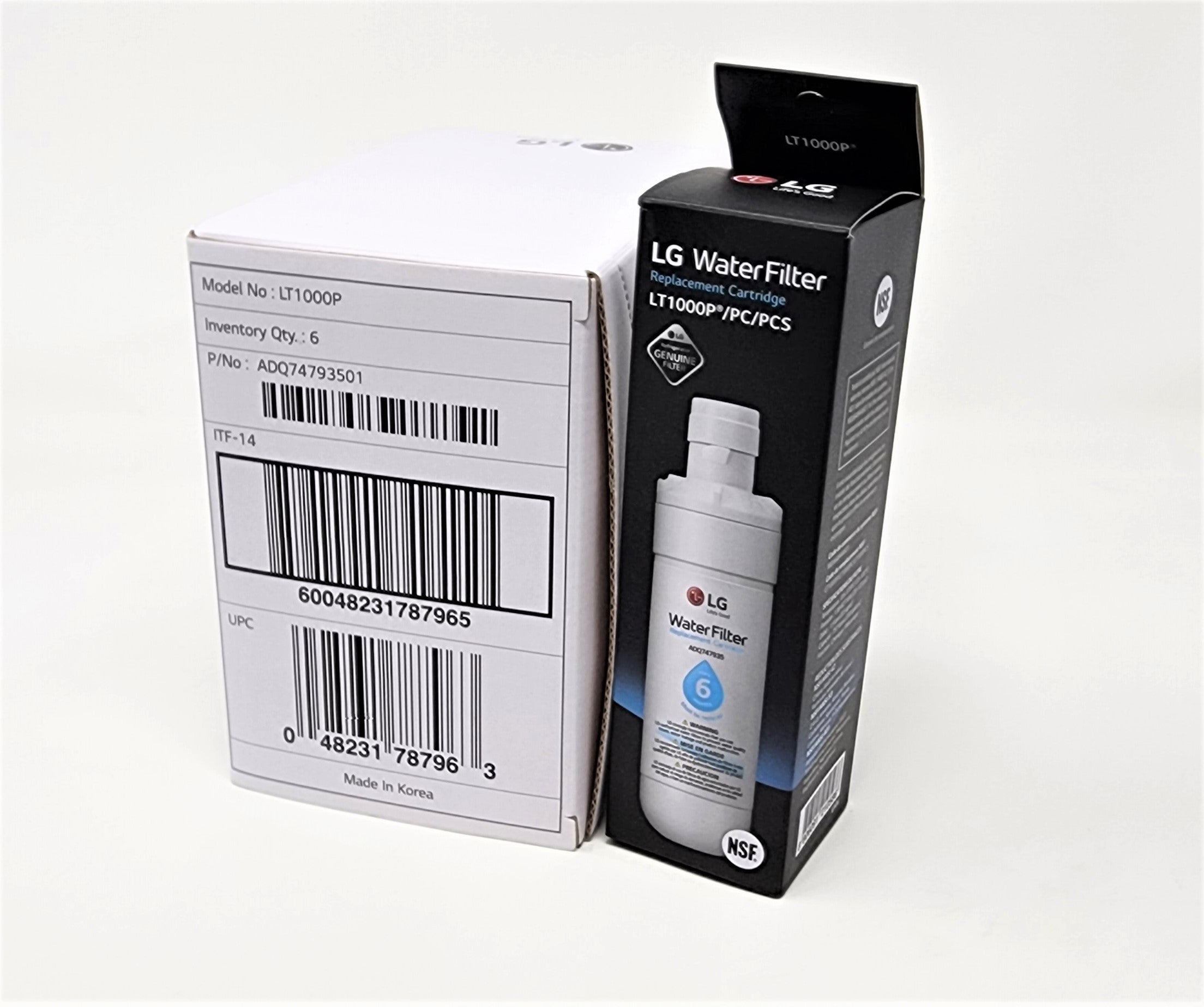 LG Genuine LT1000P - 6 Month / 200 Gallon Capacity Replacement Refrigerator Water Filter (NSF42, NSF53, and NSF401) LG ADQ747935