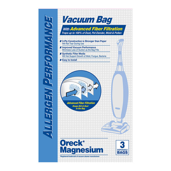 Oreck Compatible Magnesium LW100, LW1500RS & LW100LR Uprights 3 Pack Bags LWPack60H