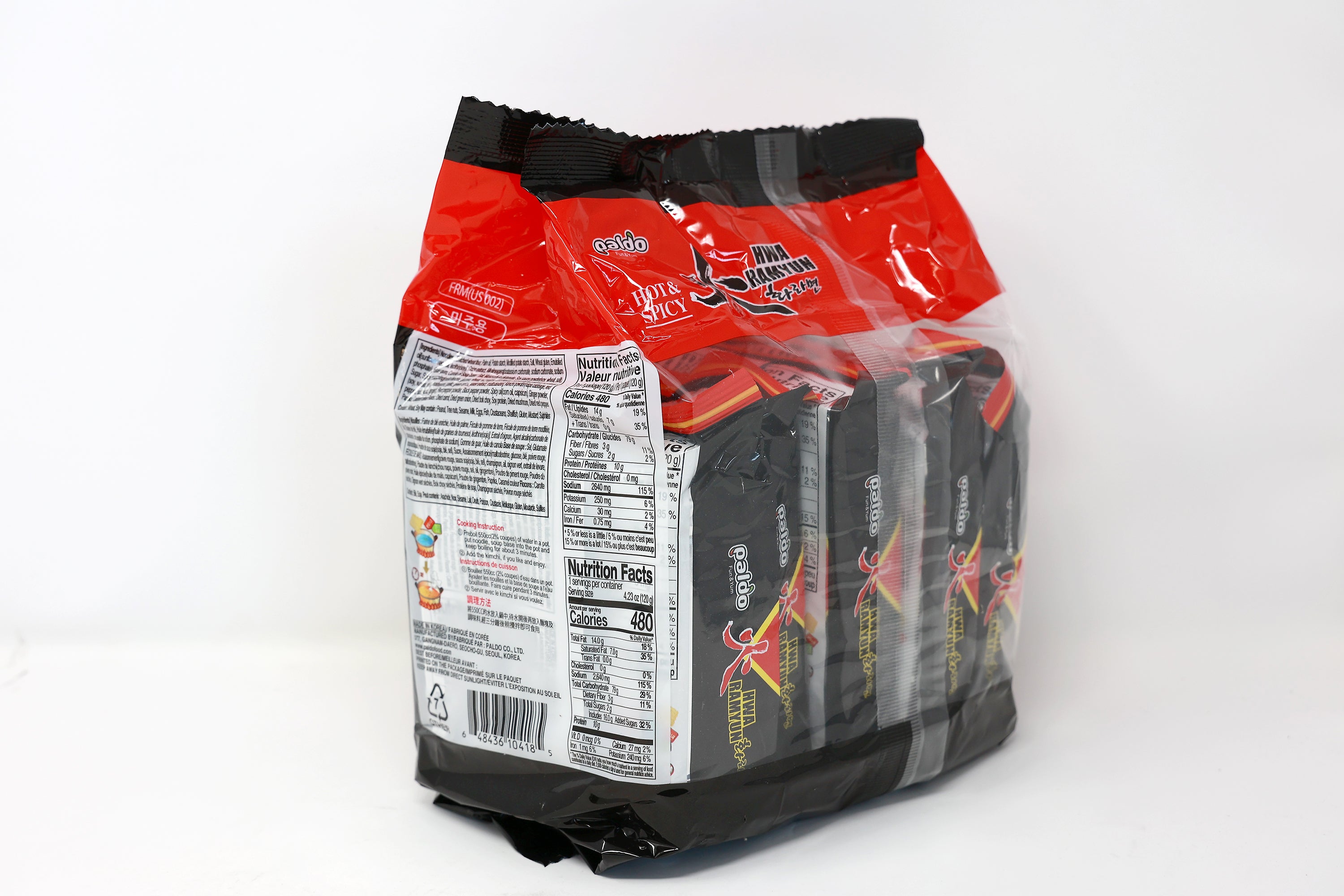 Paldo Fun & Yum Hwa Ramyun Hot And Spicy Flavor Instant Noodles