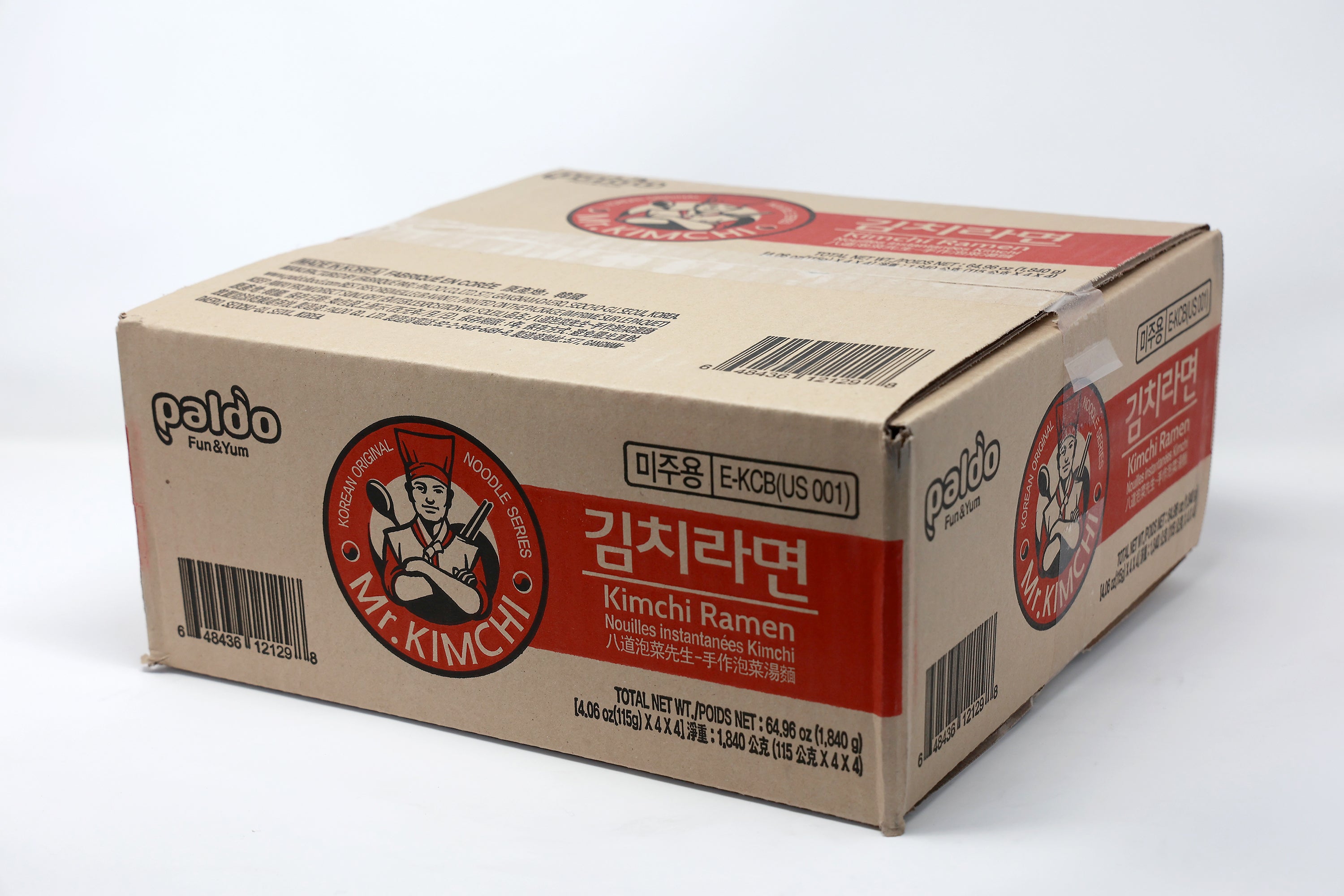 Paldo Fun & Yum Mr. Kimchi Noodles Instant Noodles Kimchi Based Spicy Broth, Best Oriental Style,Original Korean Ramyun.