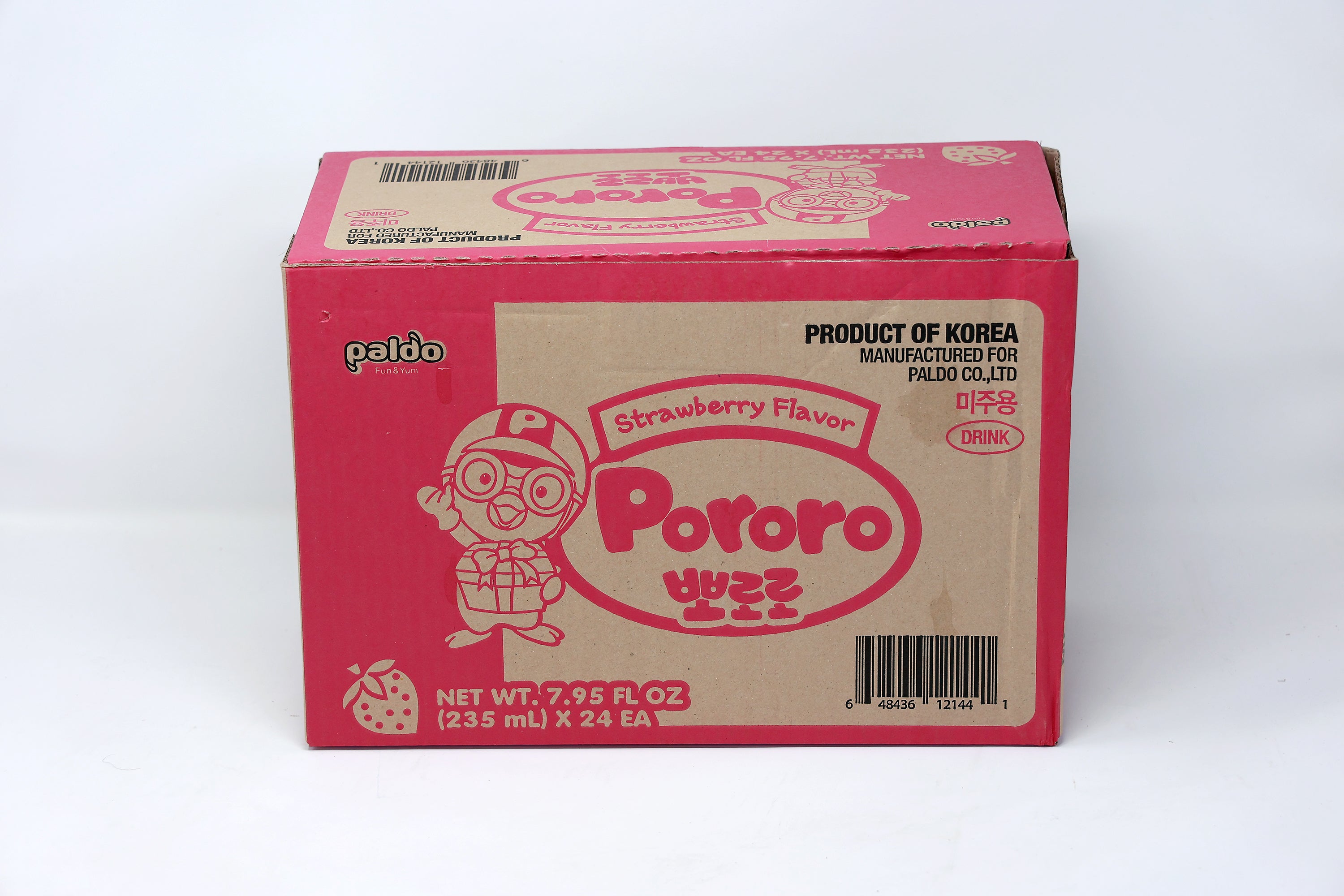 Paldo Fun & Yum Pororo Drinks Strawberry Flavor Beverage 235ML