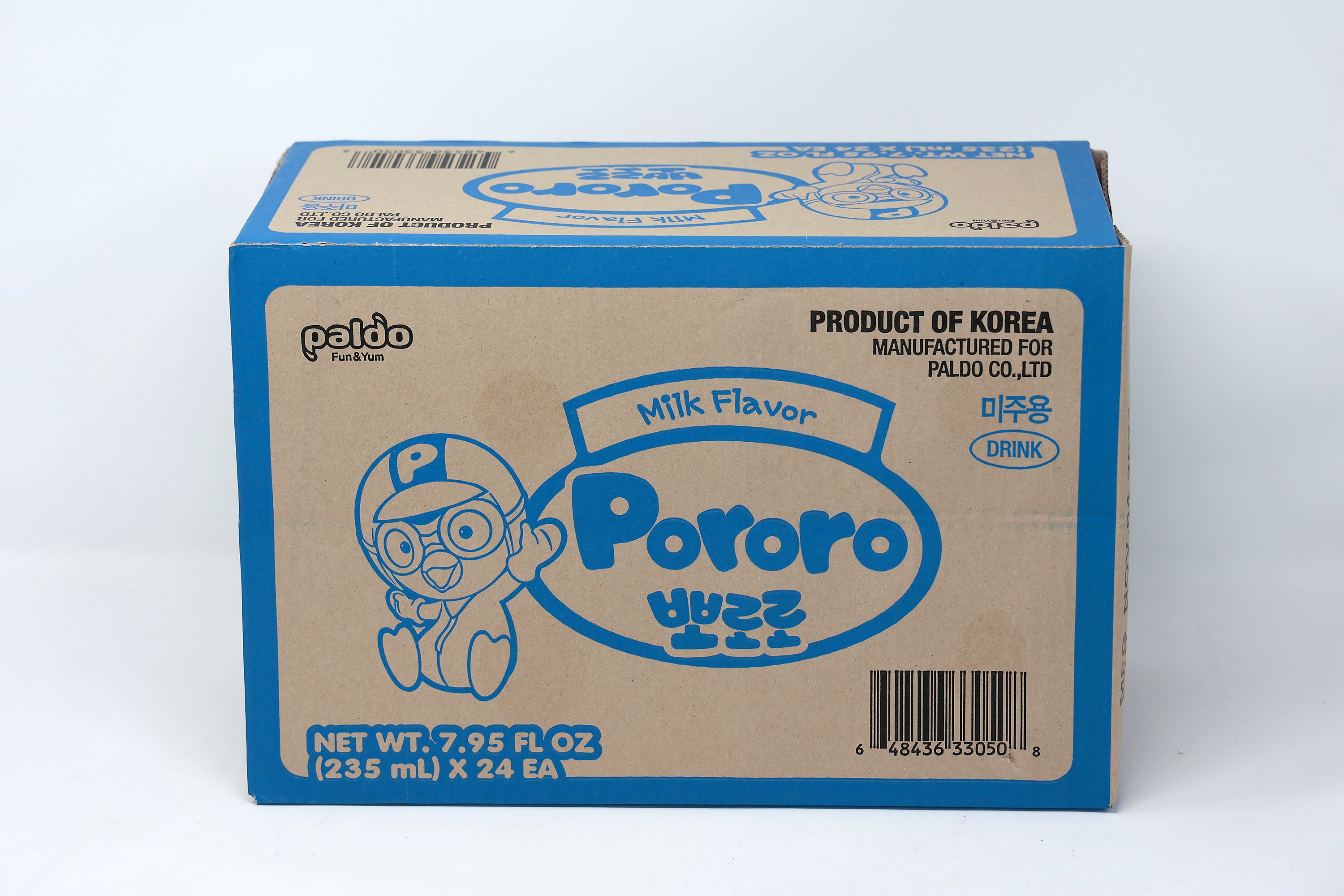 Paldo Fun & Yum Pororo Drinks Milk Flavor Beverage 235ML