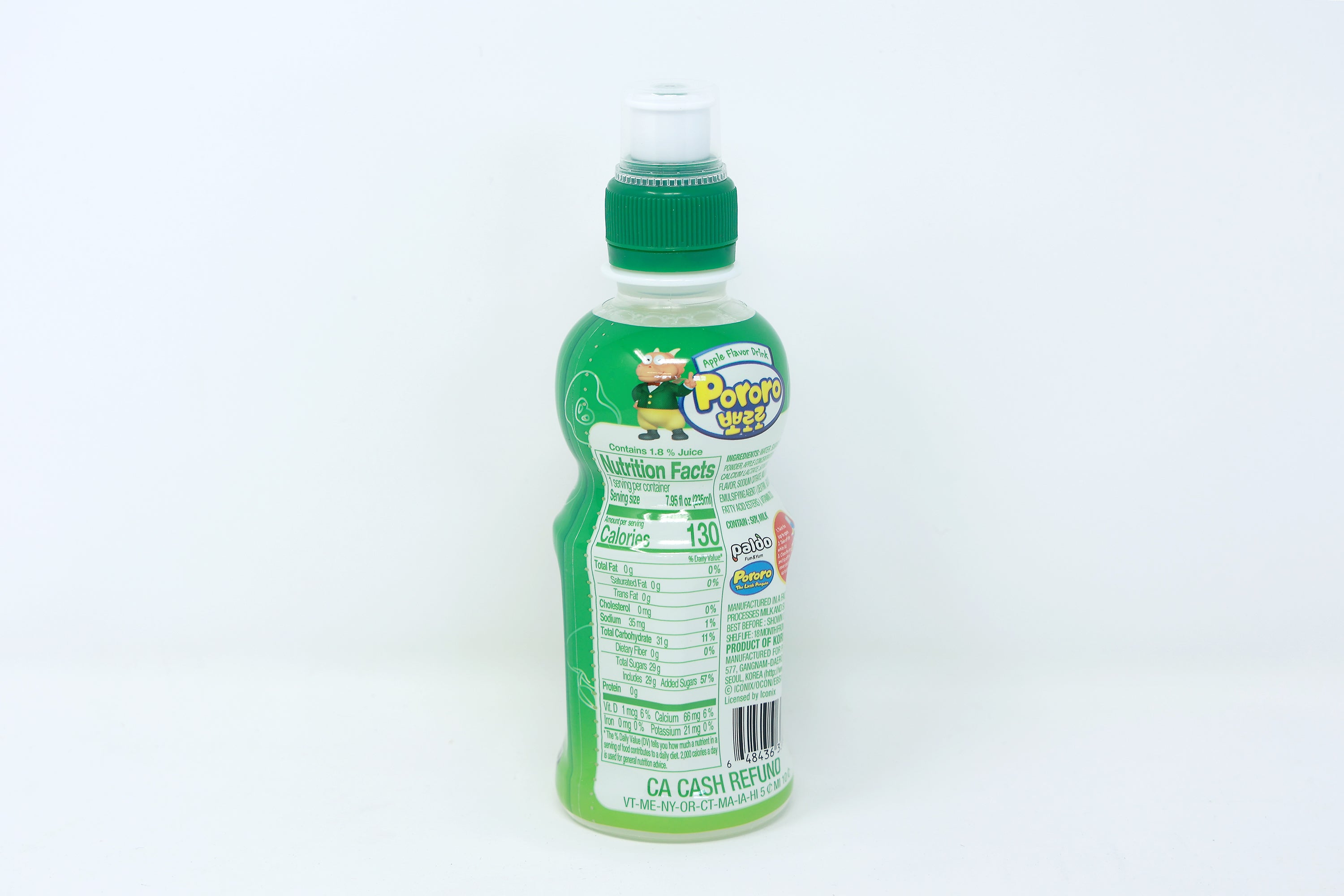 Paldo Fun & Yum Pororo Drinks Apple Flavor Beverage 235ML