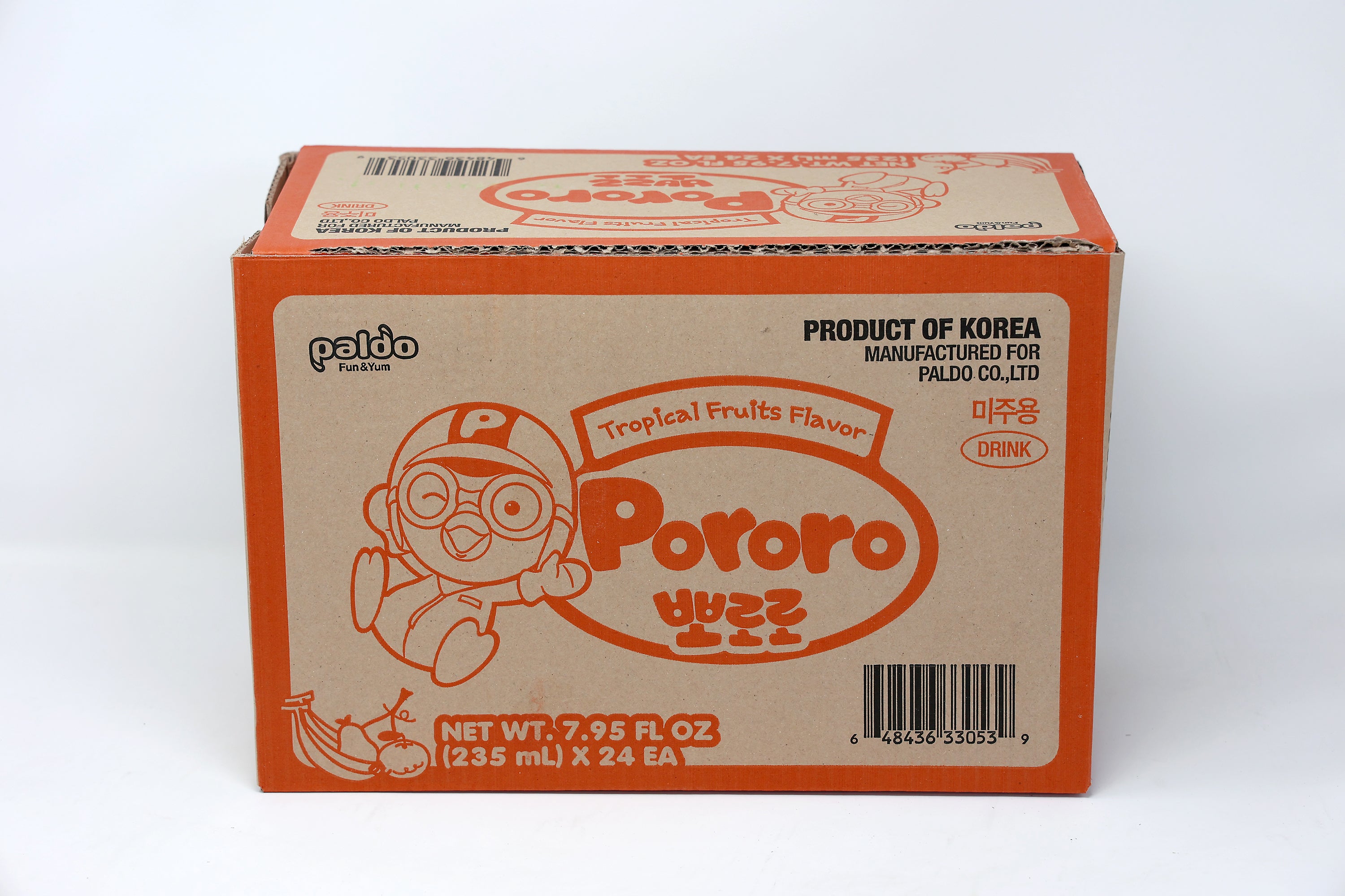 Paldo Fun & Yum Pororo Drinks Tropical Fruits Flavor Beverage 235ML