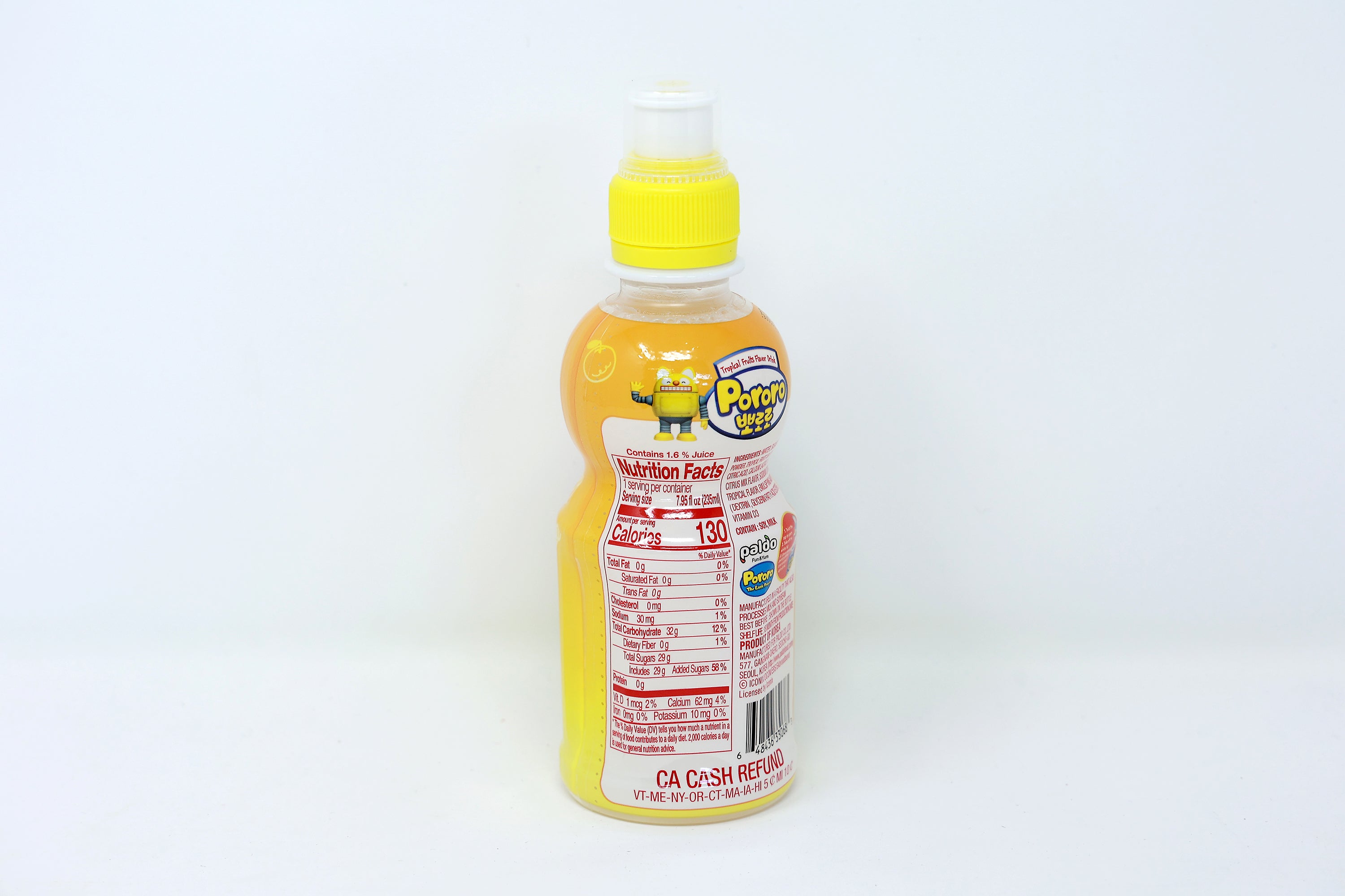 Paldo Fun & Yum Pororo Drinks Tropical Fruits Flavor Beverage 235ML