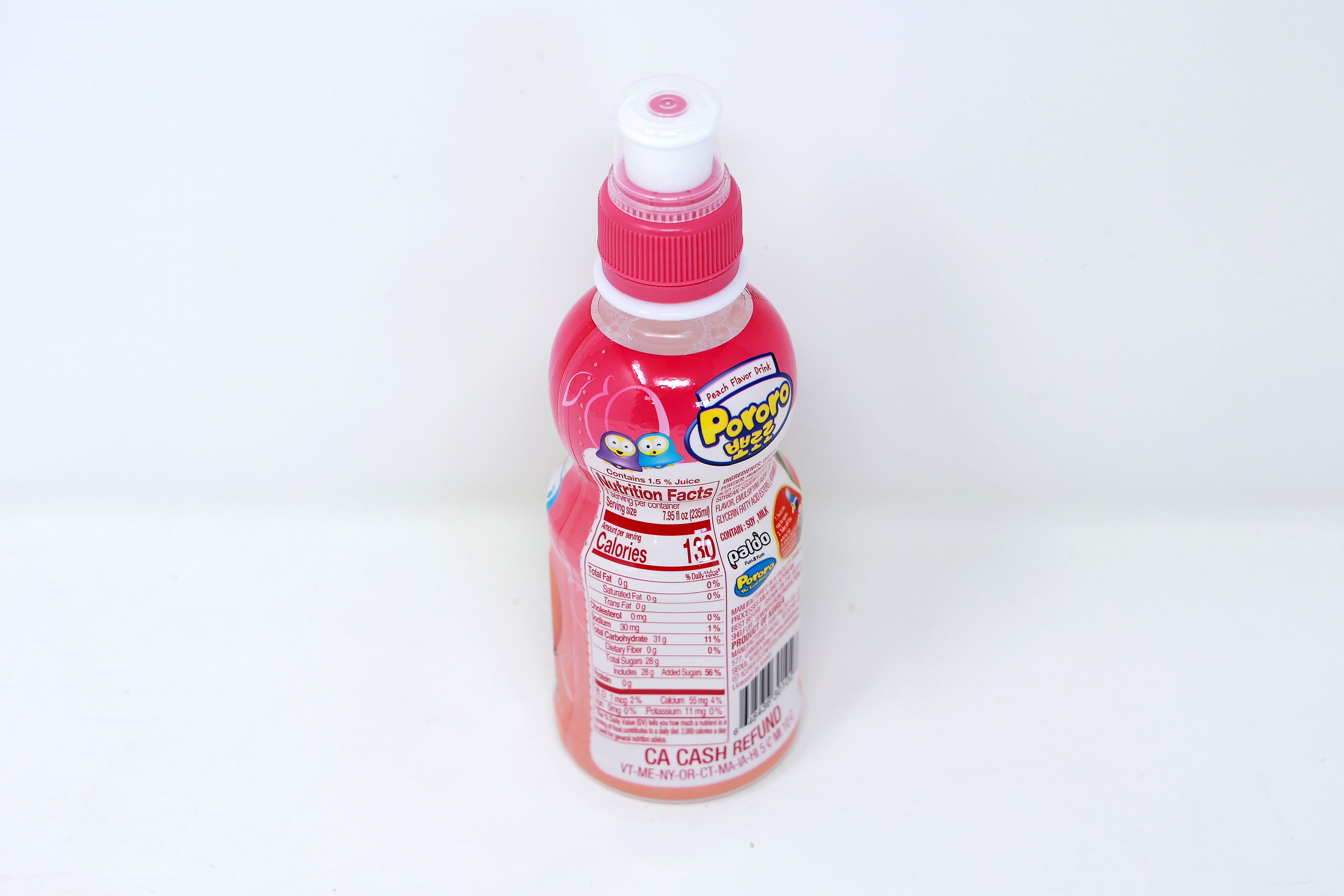 Paldo Fun & Yum Pororo Drinks Peach Flavor Beverage 235ML