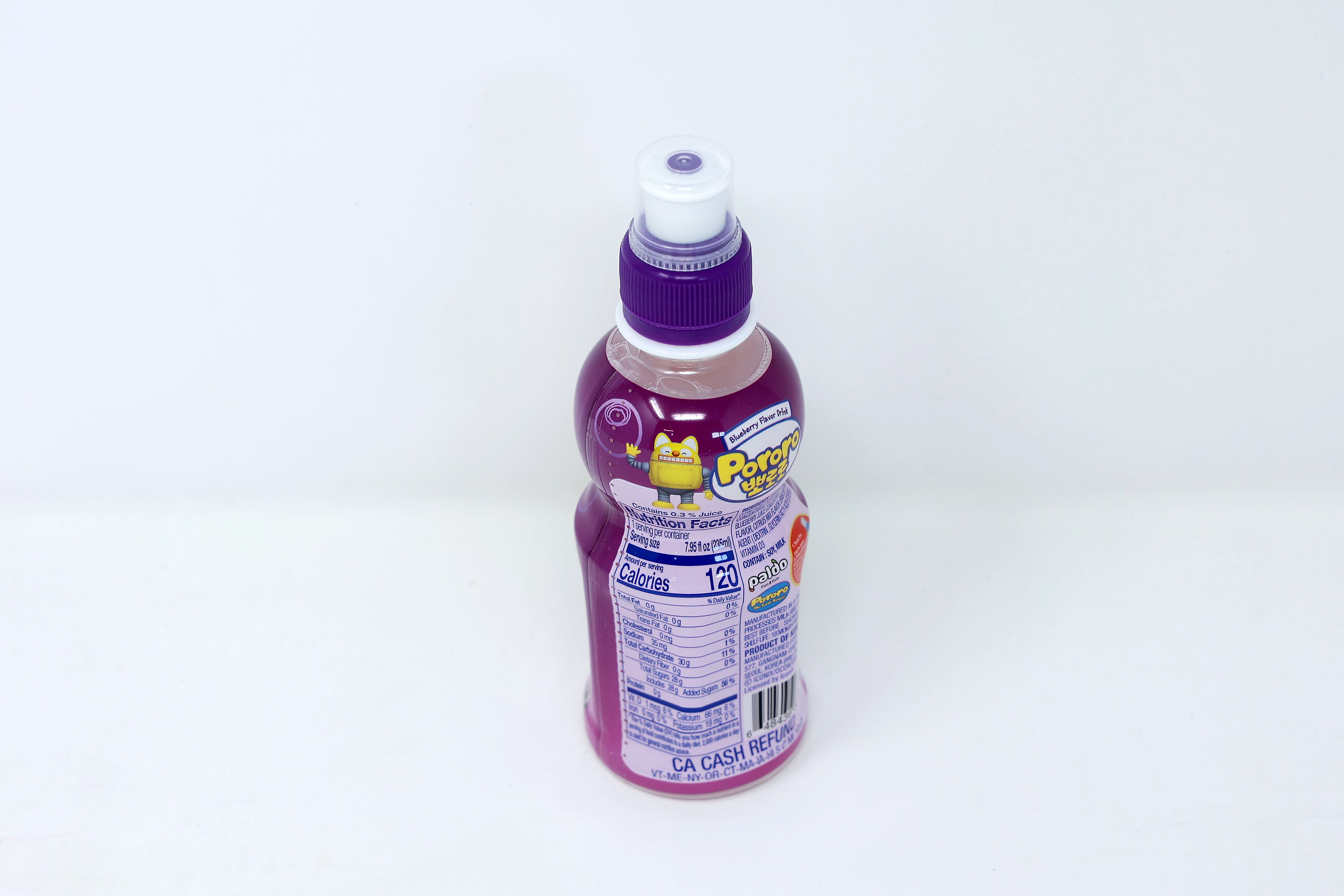 Paldo Fun & Yum Pororo Drinks Blueberry Flavor Beverage 235ML