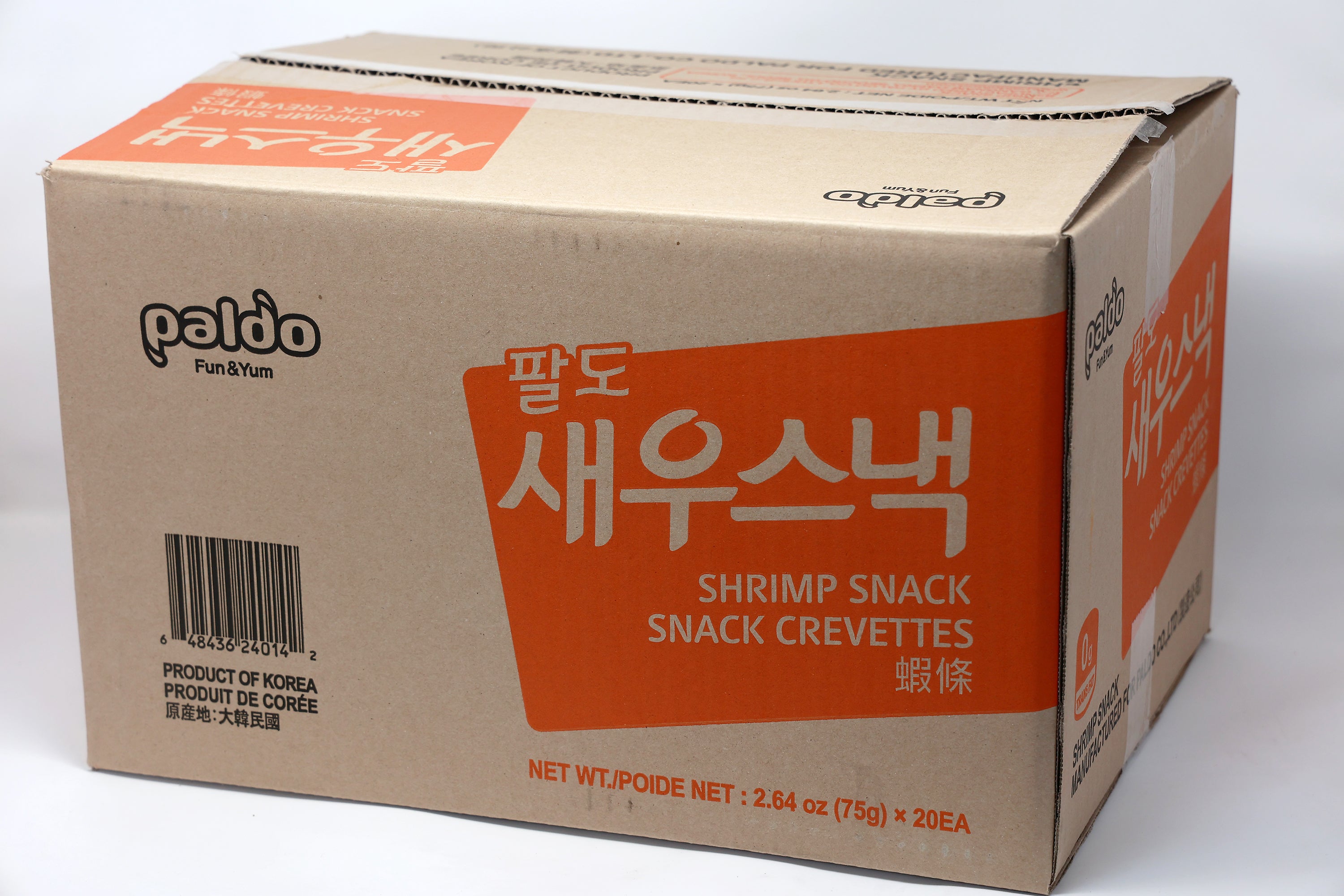 Paldo Fun & Yum Shrimp Snack Crackers Chips, Pack of 3, Most Loved Korean Snacks 팔도 새우스낵 2.64 oz