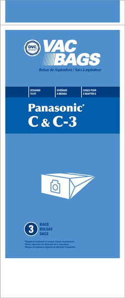 Panasonic Compatible Style C/C3 Canister 3 Pack Bags MC-125P