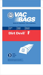 Royal / Dirt Devil Compatible Style F Dirt Devil Canisters 3 Pack Bags 3-200147-001