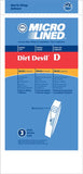Royal / Dirt Devil Compatible Style D Dirt Devil Soft Body Upright 3 Pack Bags 3-670075-001