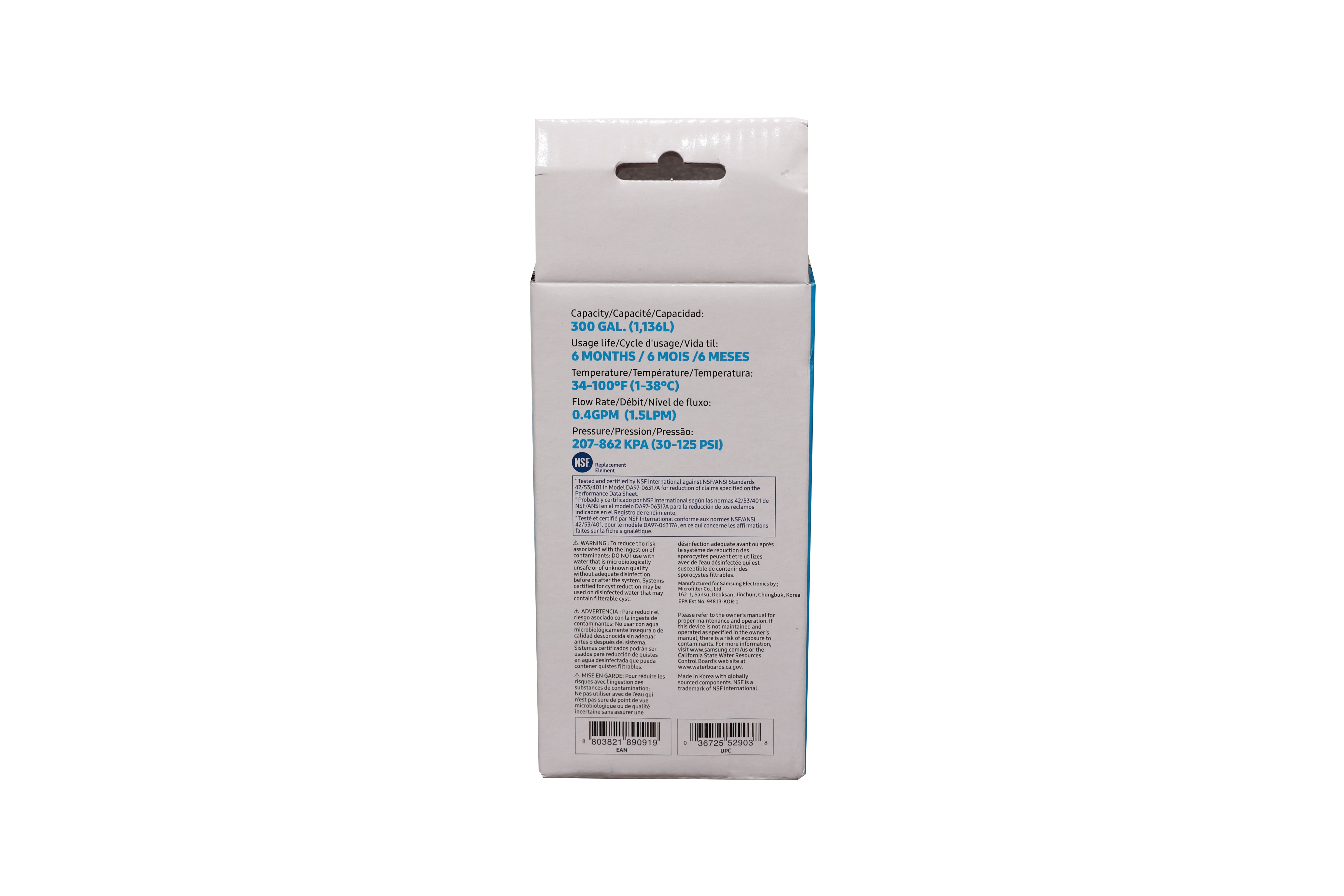 Samsung DA29-00003G Refrigerator Water Filter