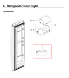 Samsung DA97-04878D Refrigerator Door Upper Bin Guard
