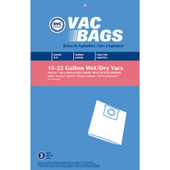 Shop Vac Compatible Style J Multi-Fit 16-22 Gallon 3 Pack Bags 9066300