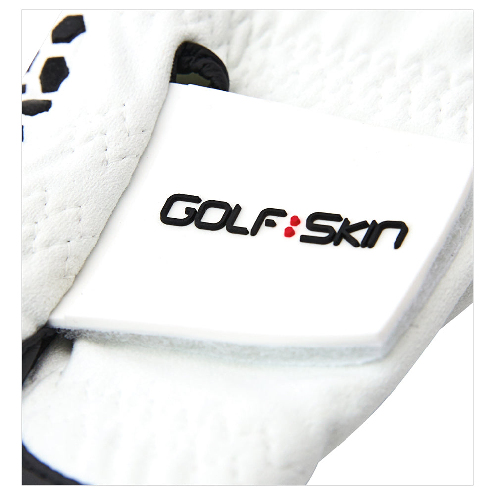 GolfSkin Men Black Golf Glove- Left Hand Golf Glove for Men-All Weather Grip
